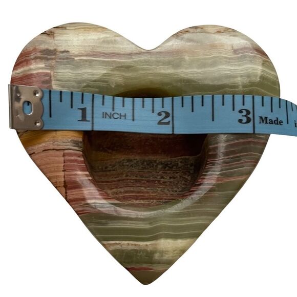 Heart Shaped Tea Light Stone Candle Holders Pair of Two - Picture 4 of 7